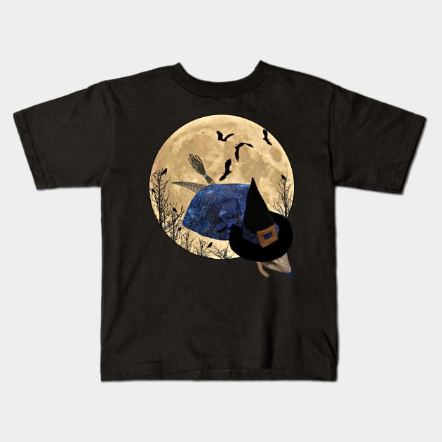 Blue Tongued Skink Witch Kids T-Shirt by ARTWORKandBEYOND